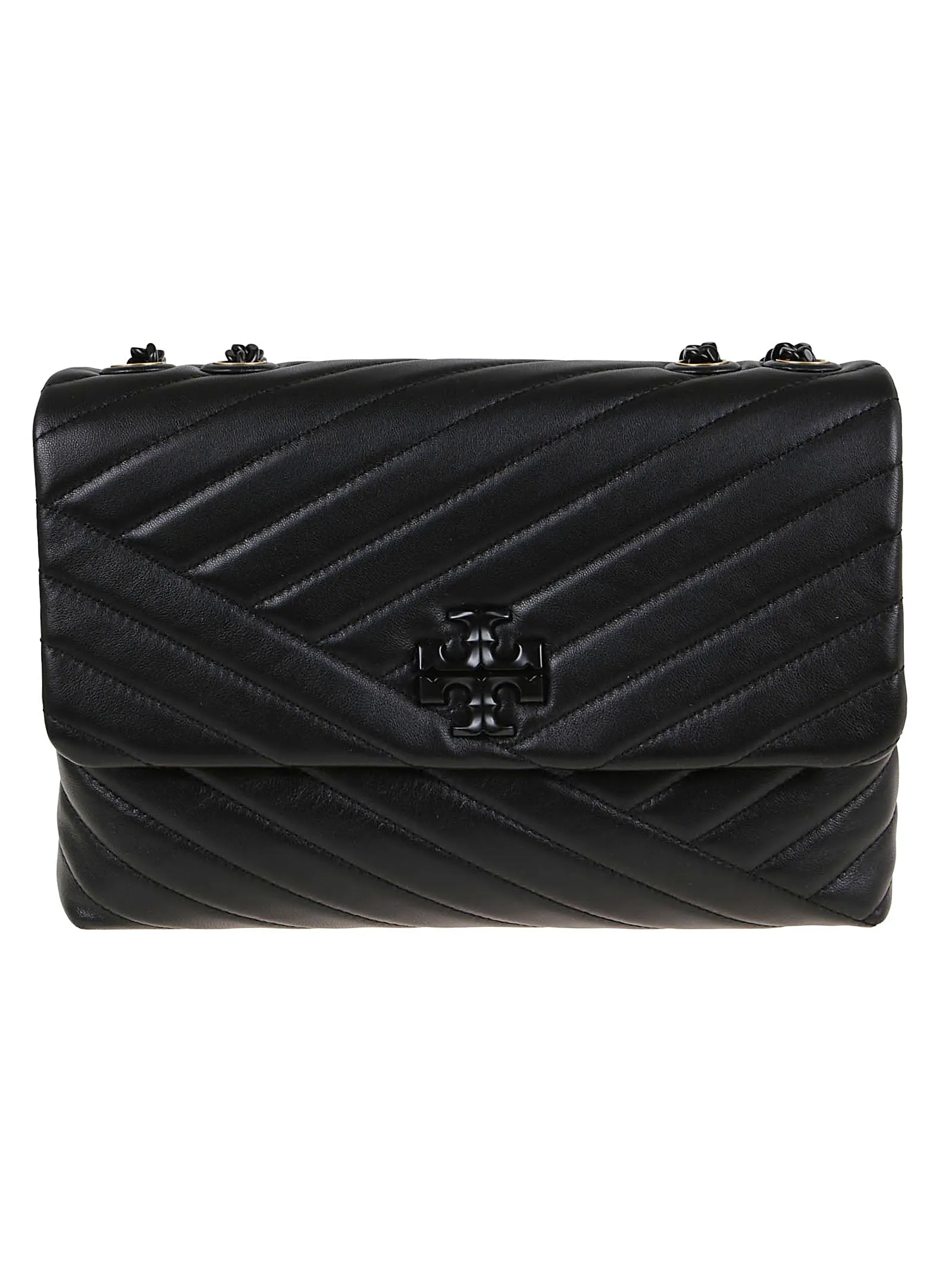 Tory Burch Logo-Plaque Chain-Linked Shoulder Bag