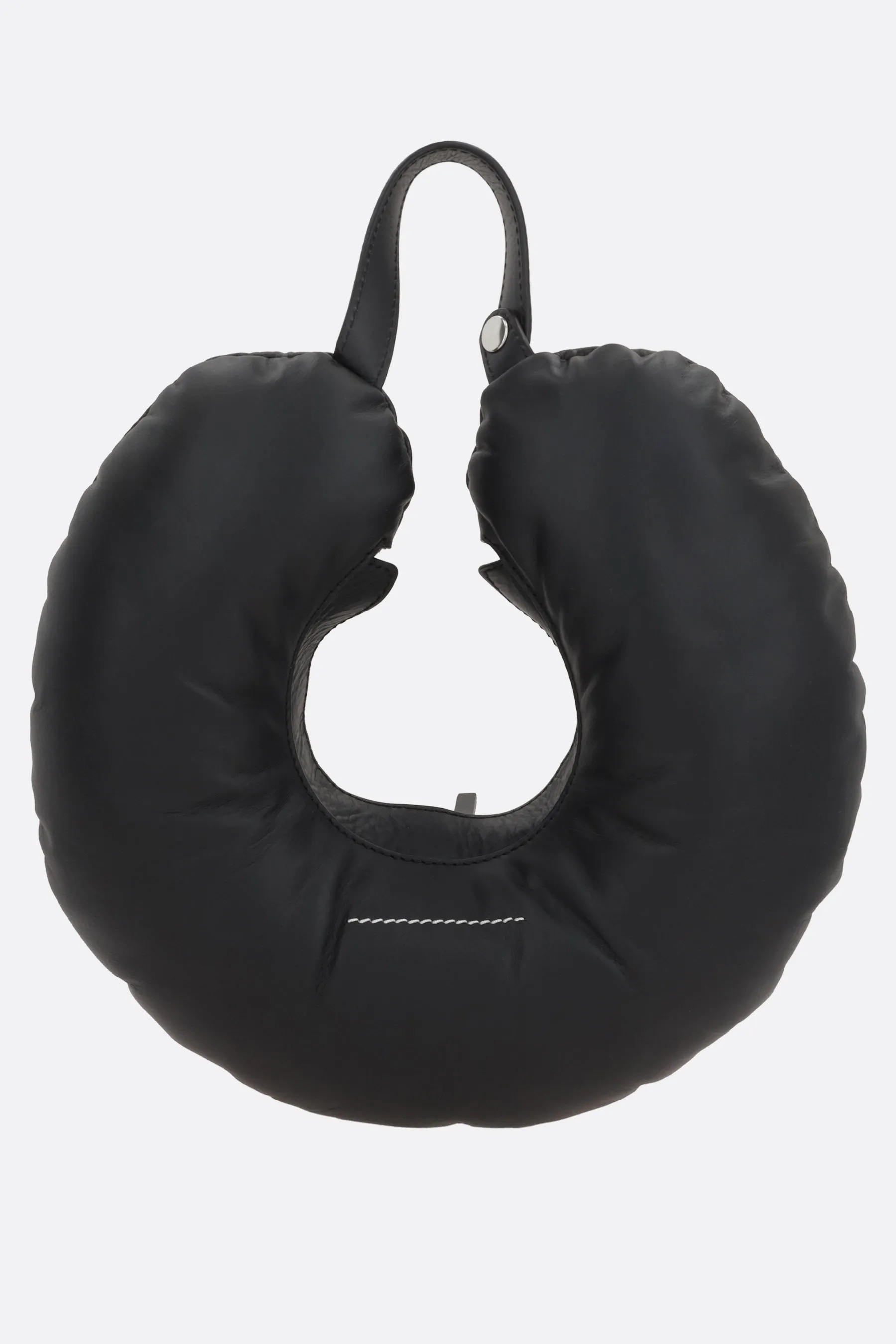 Travel Pillow smooth leather handbag