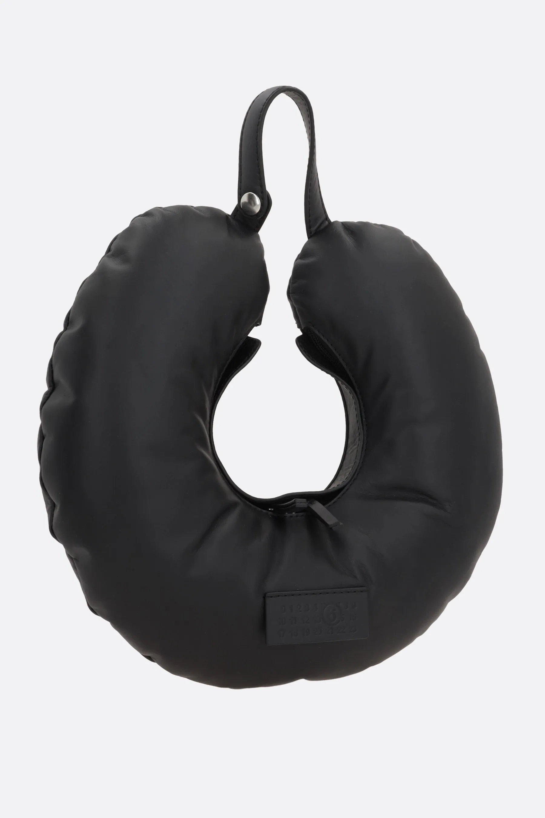 Travel Pillow smooth leather handbag