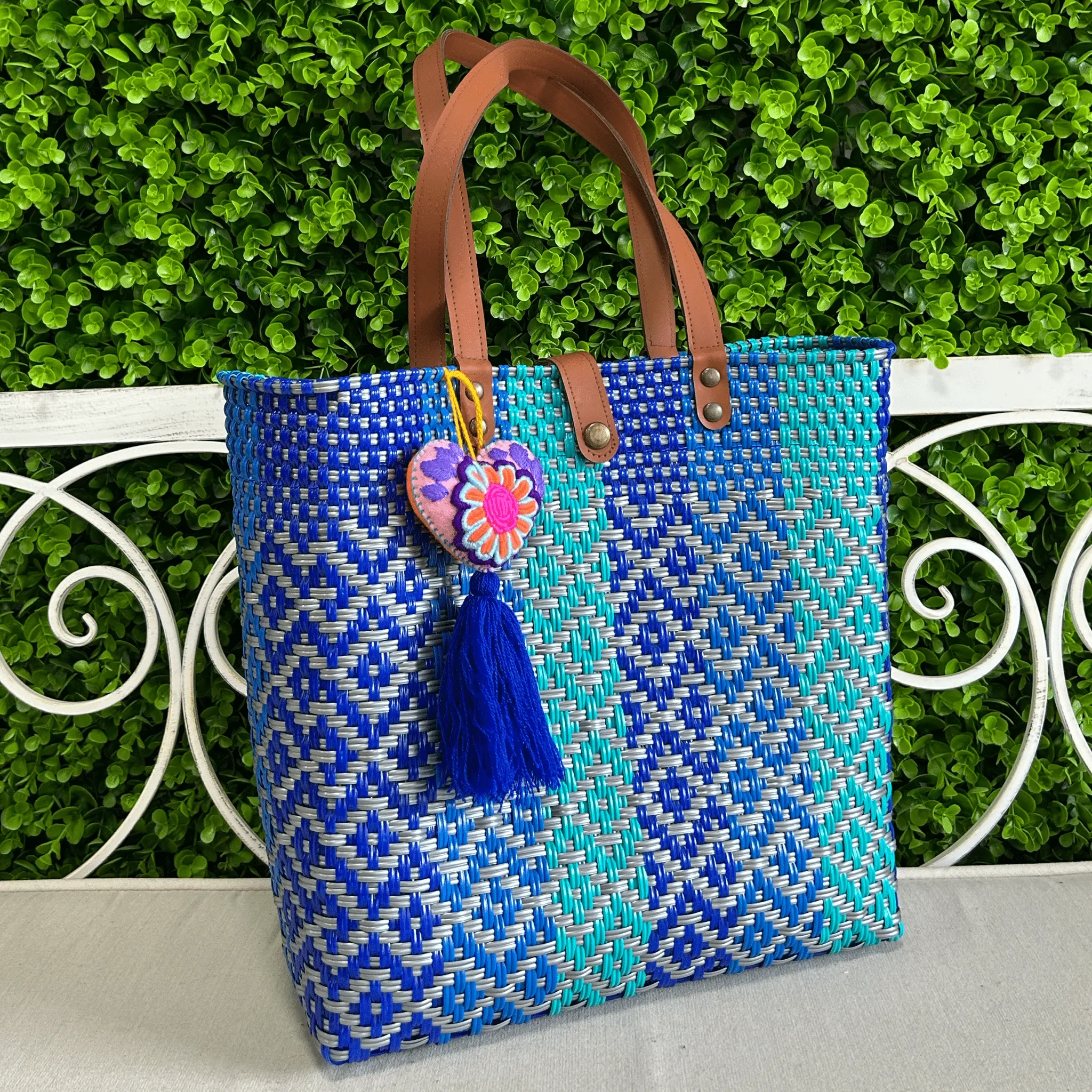 Upcycled Handwoven Handbags - Blue Jay BUNDLE