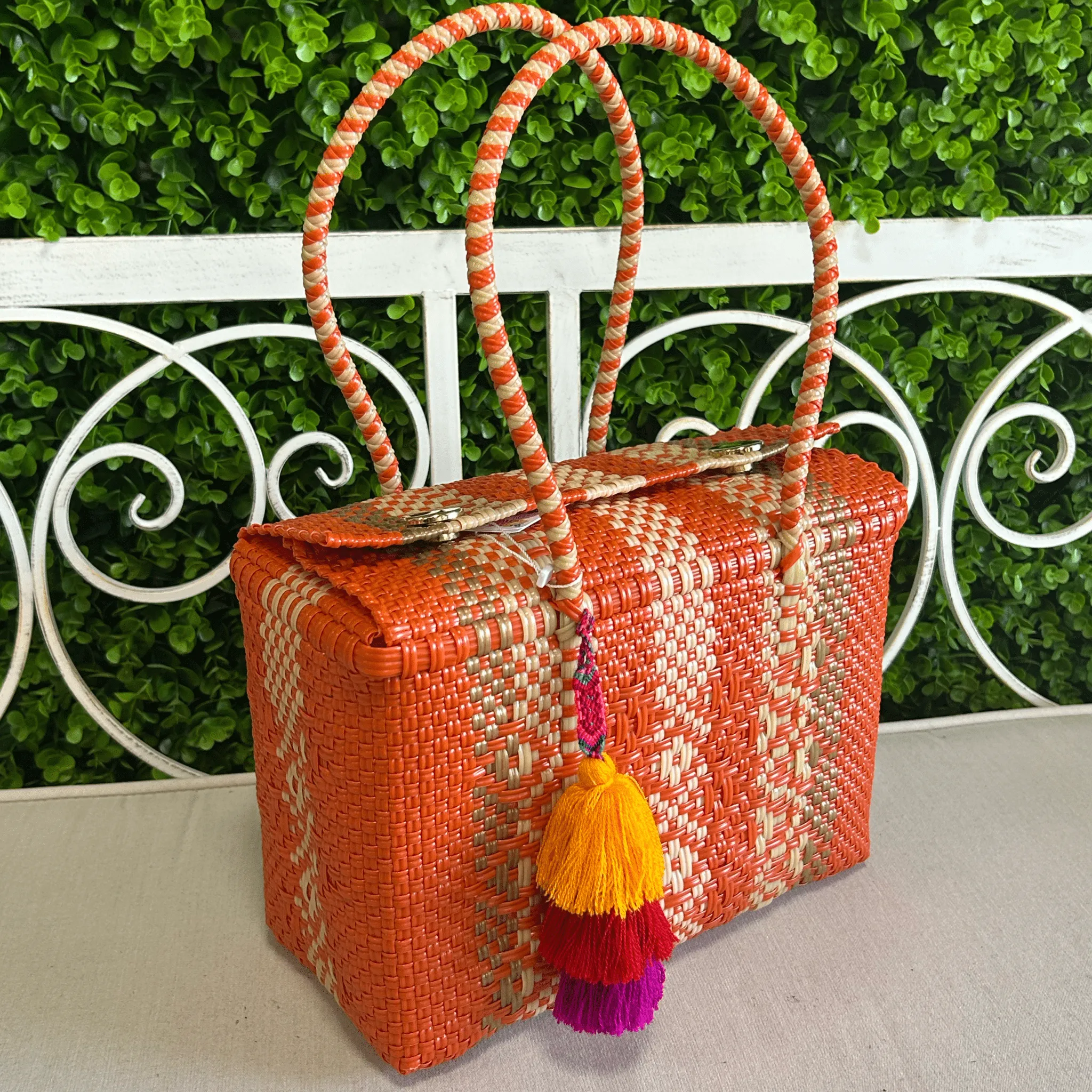 Upcycled Handwoven Handbags - Orange Crush BUNDLE