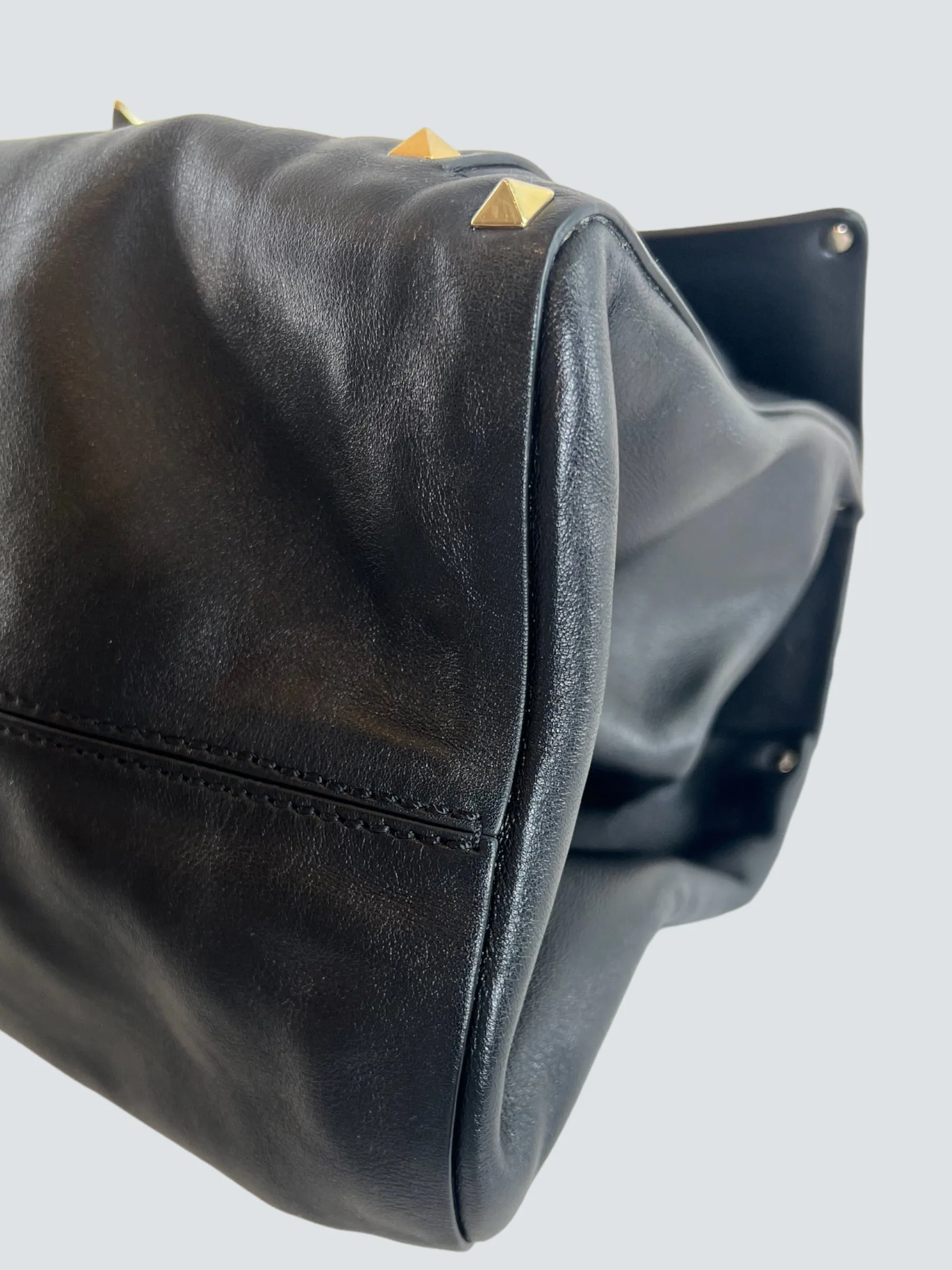 Valentino Black Leather Satchel
