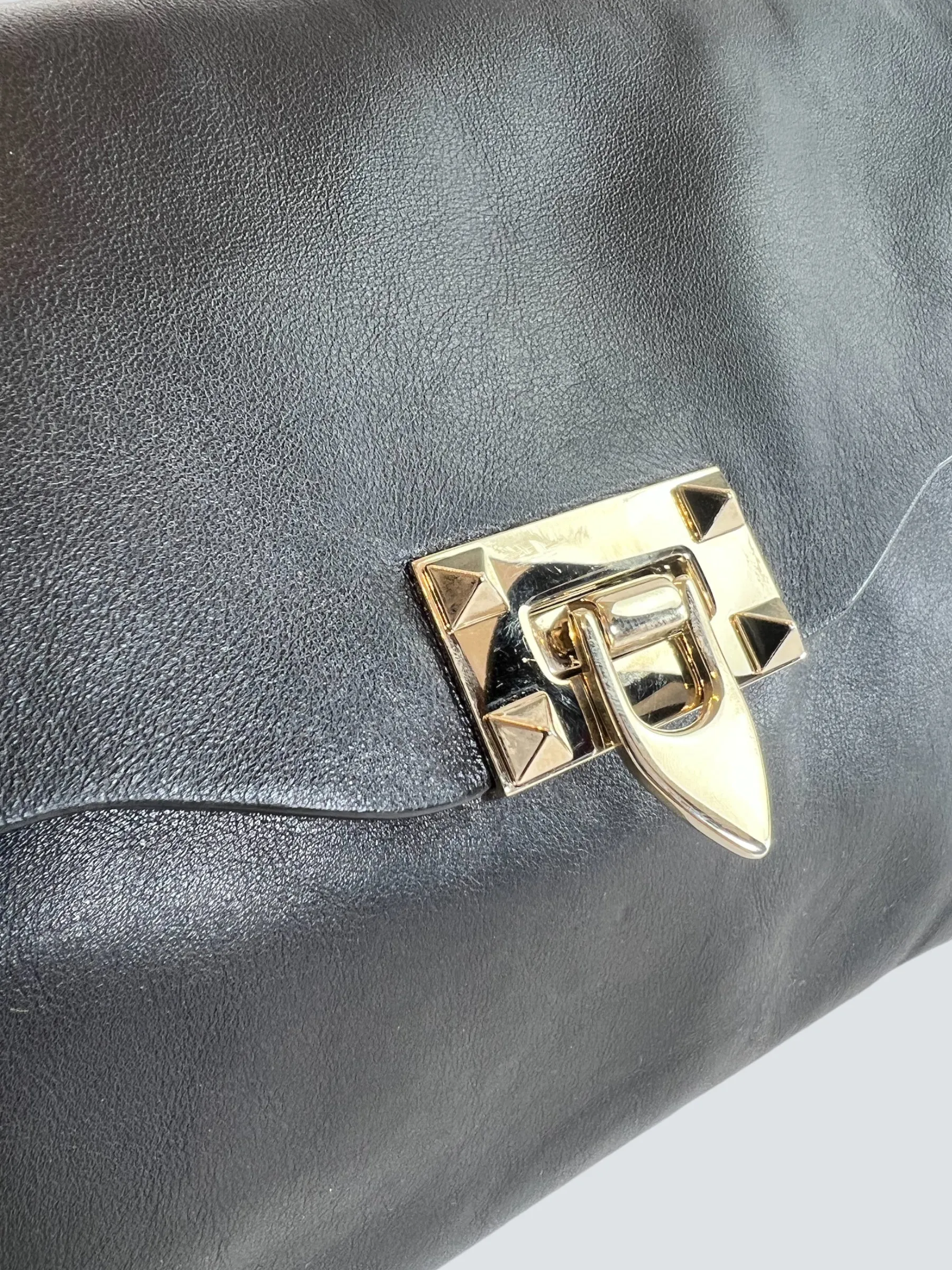 Valentino Black Leather Satchel