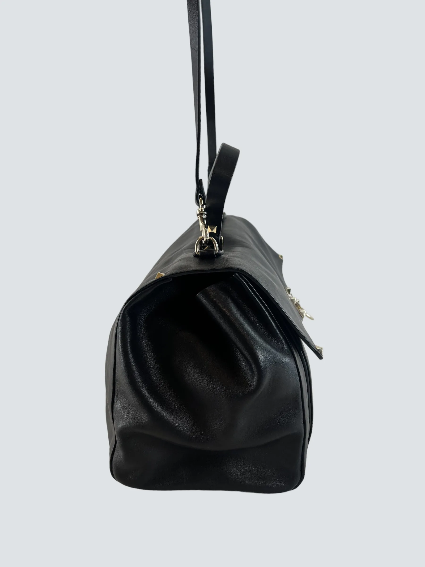 Valentino Black Leather Satchel