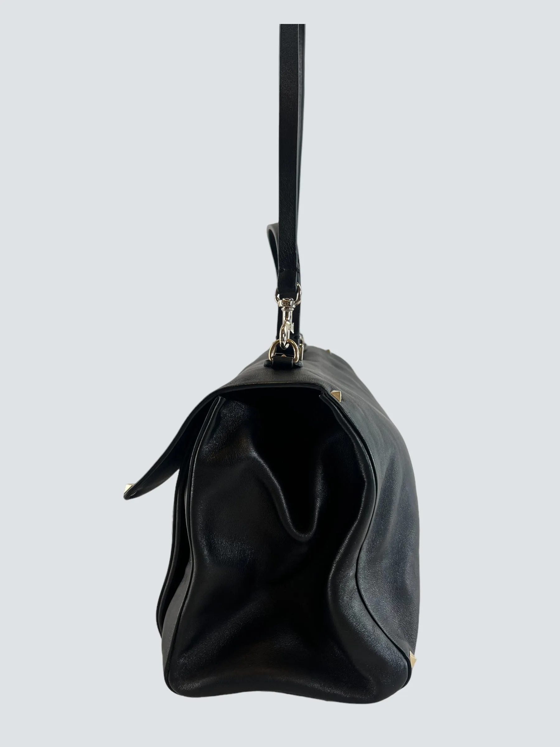 Valentino Black Leather Satchel