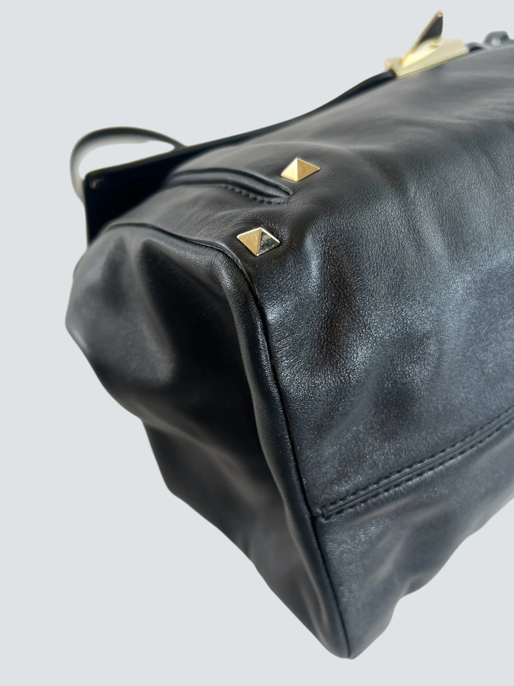 Valentino Black Leather Satchel