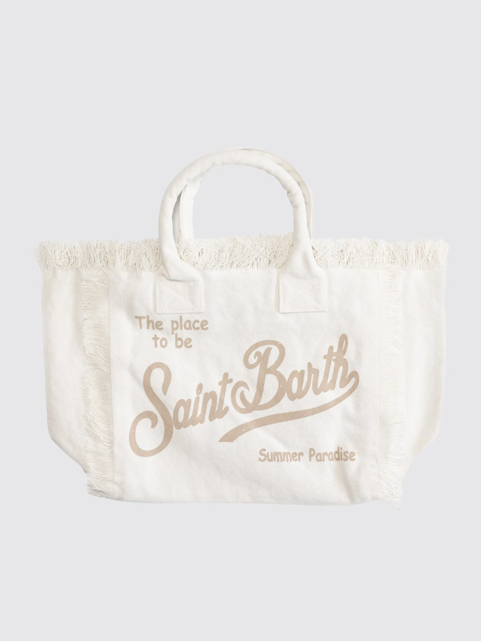 Vanity Bag in White Cotton Canvas