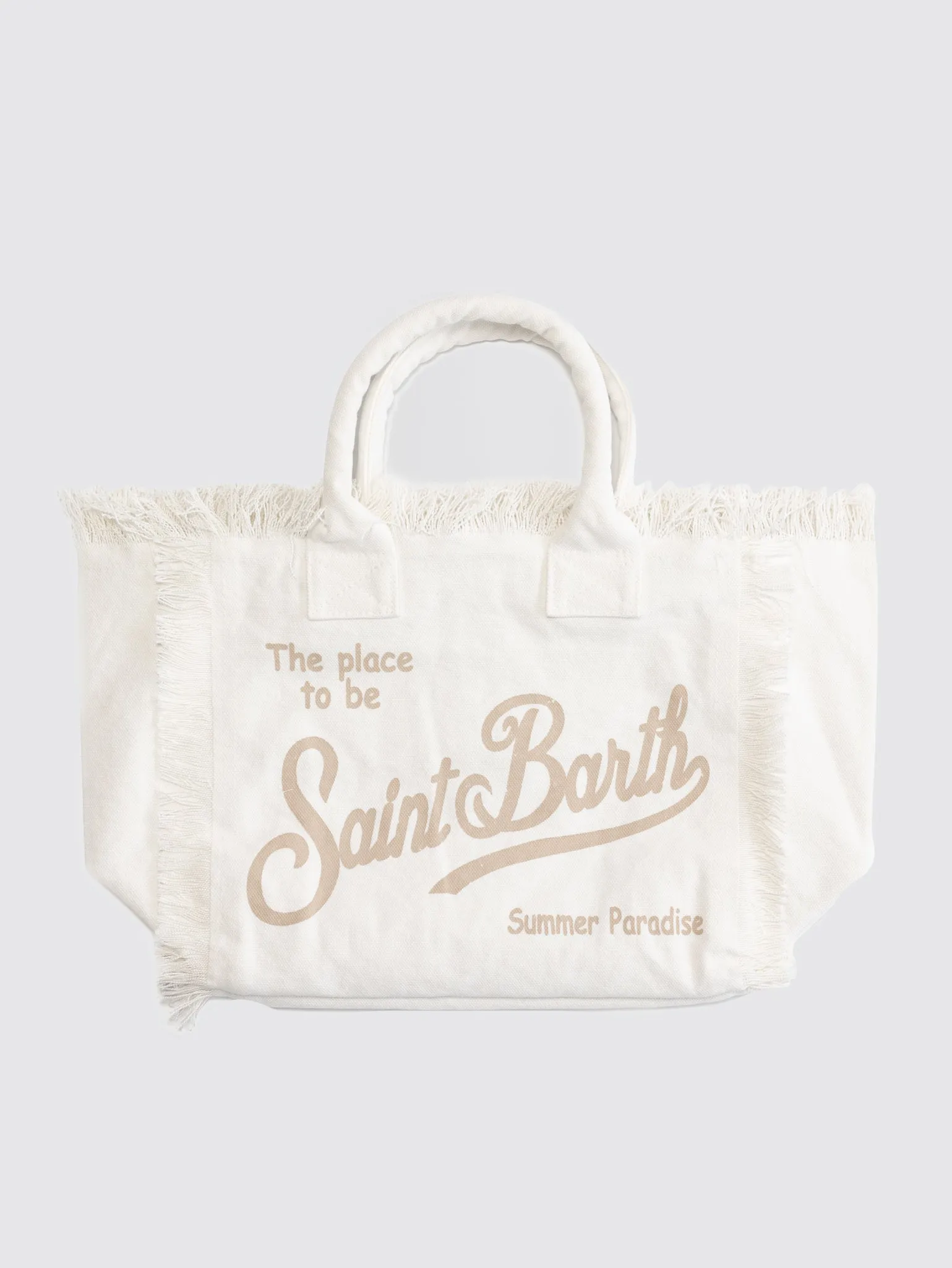 Vanity Bag in White Cotton Canvas