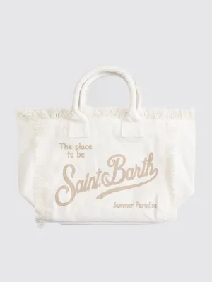 Vanity Bag in White Cotton Canvas