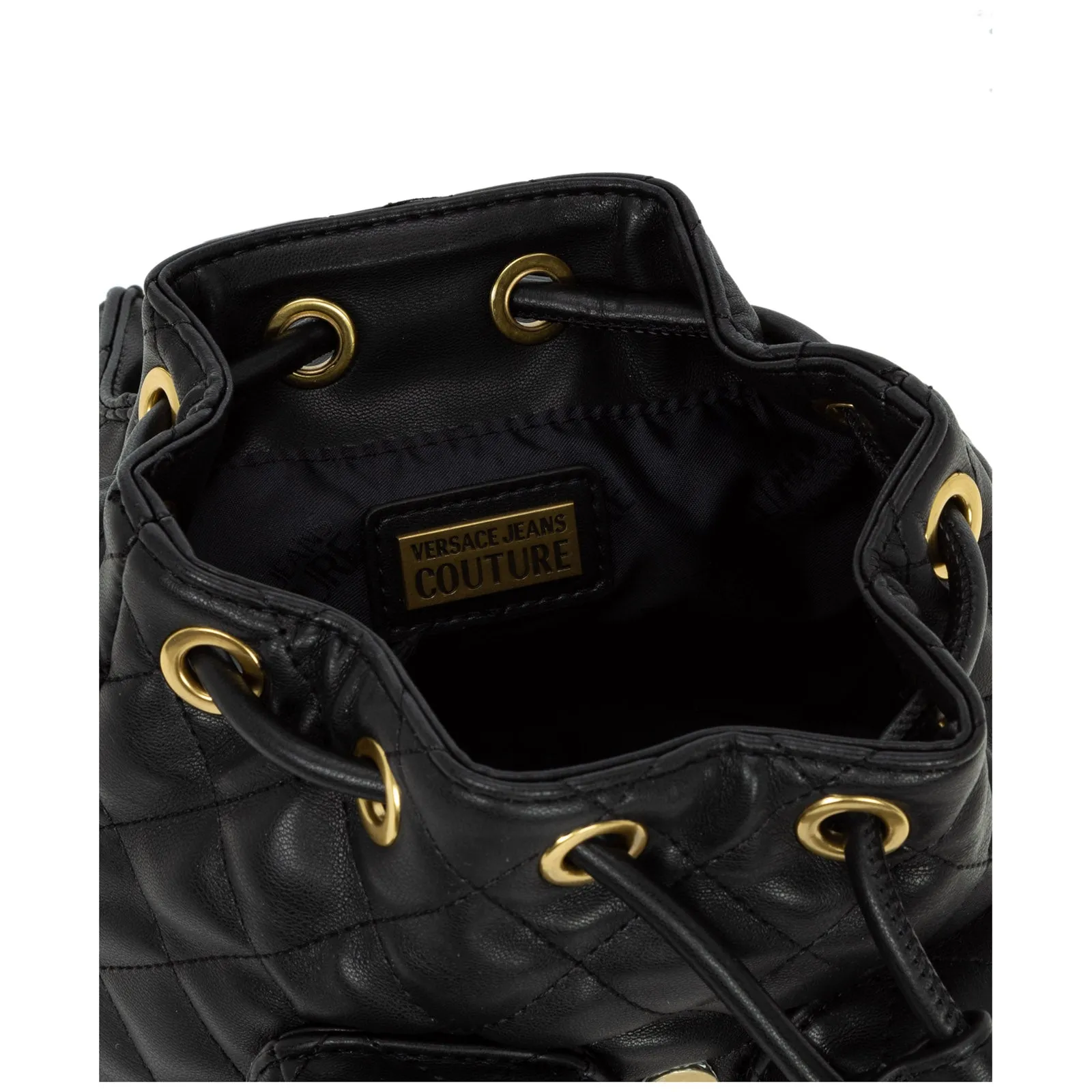 Versace Jeans Couture Logo Plaque Quilted Backpack