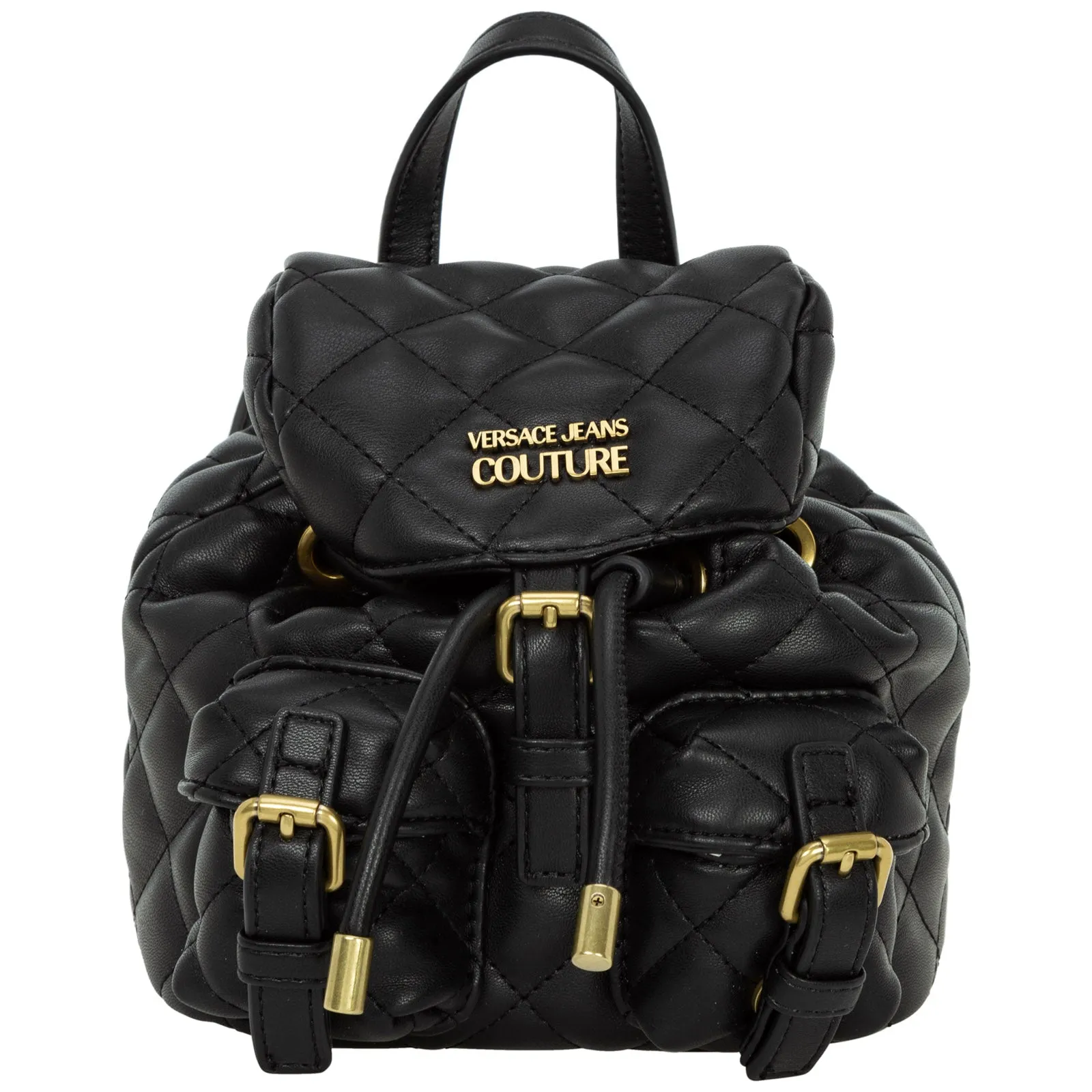 Versace Jeans Couture Logo Plaque Quilted Backpack