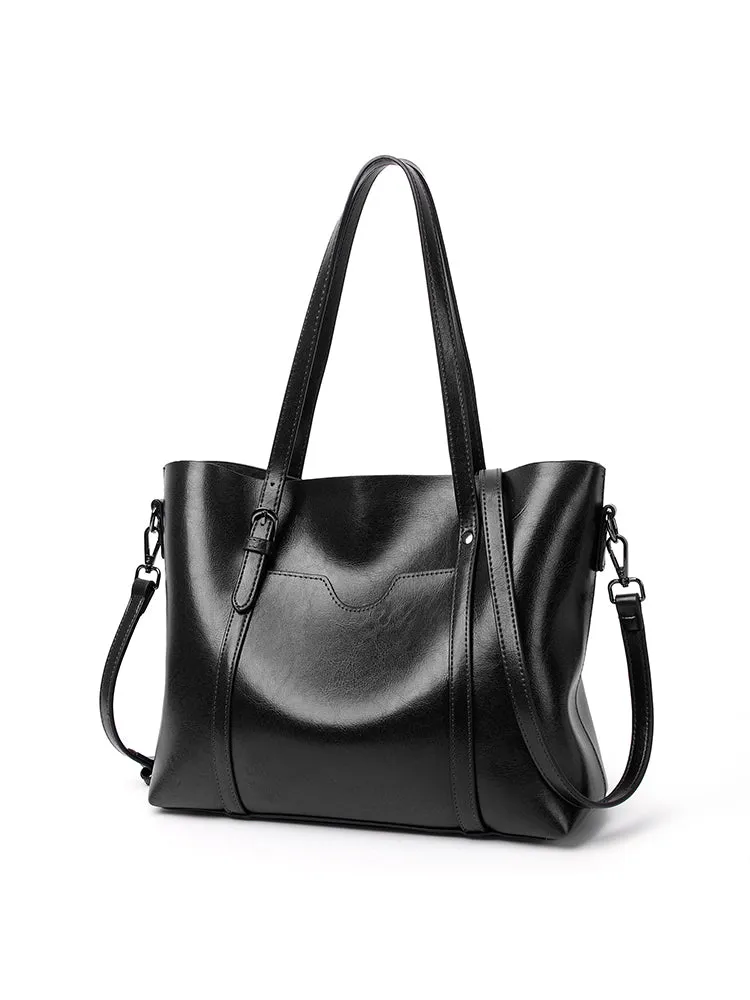 Vintage PU Leather Handbags Shoulder Satchel Bags with Purse Organizer
