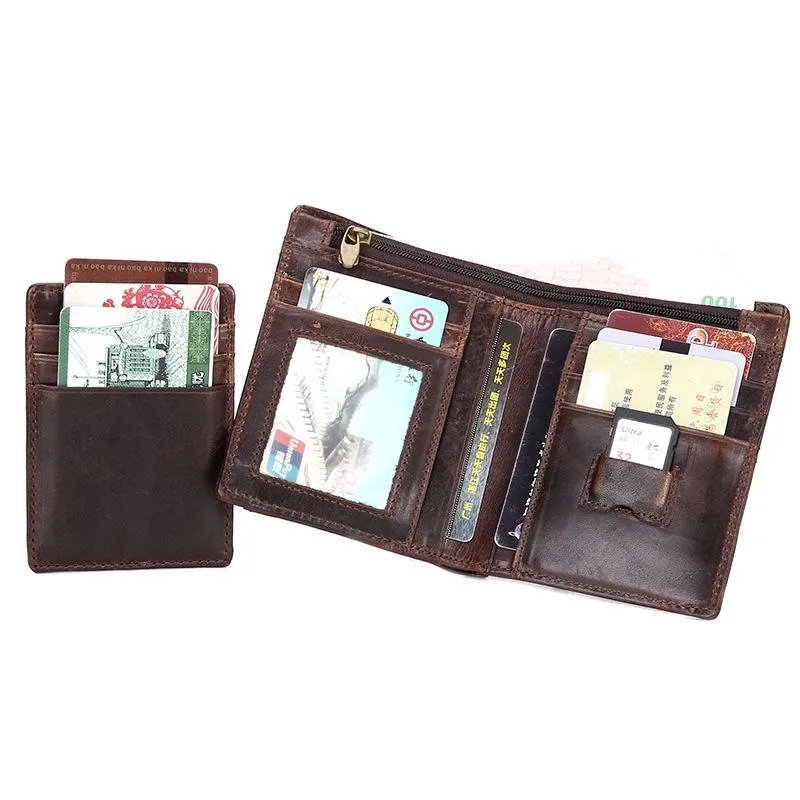 West Louis™ Leather Cowhide Money Bag Wallet