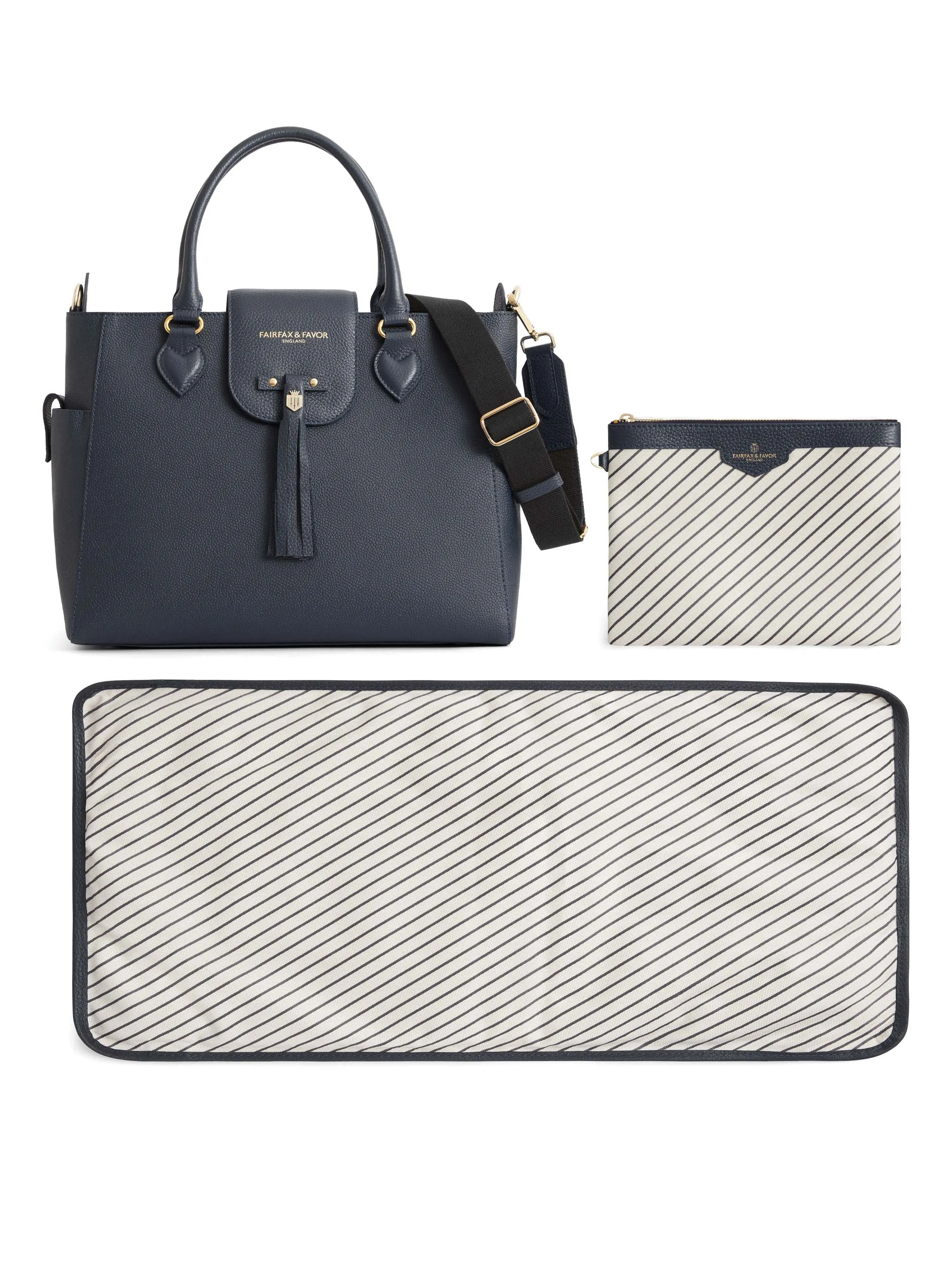 Windsor Baby Bag - Navy Scotchgrain