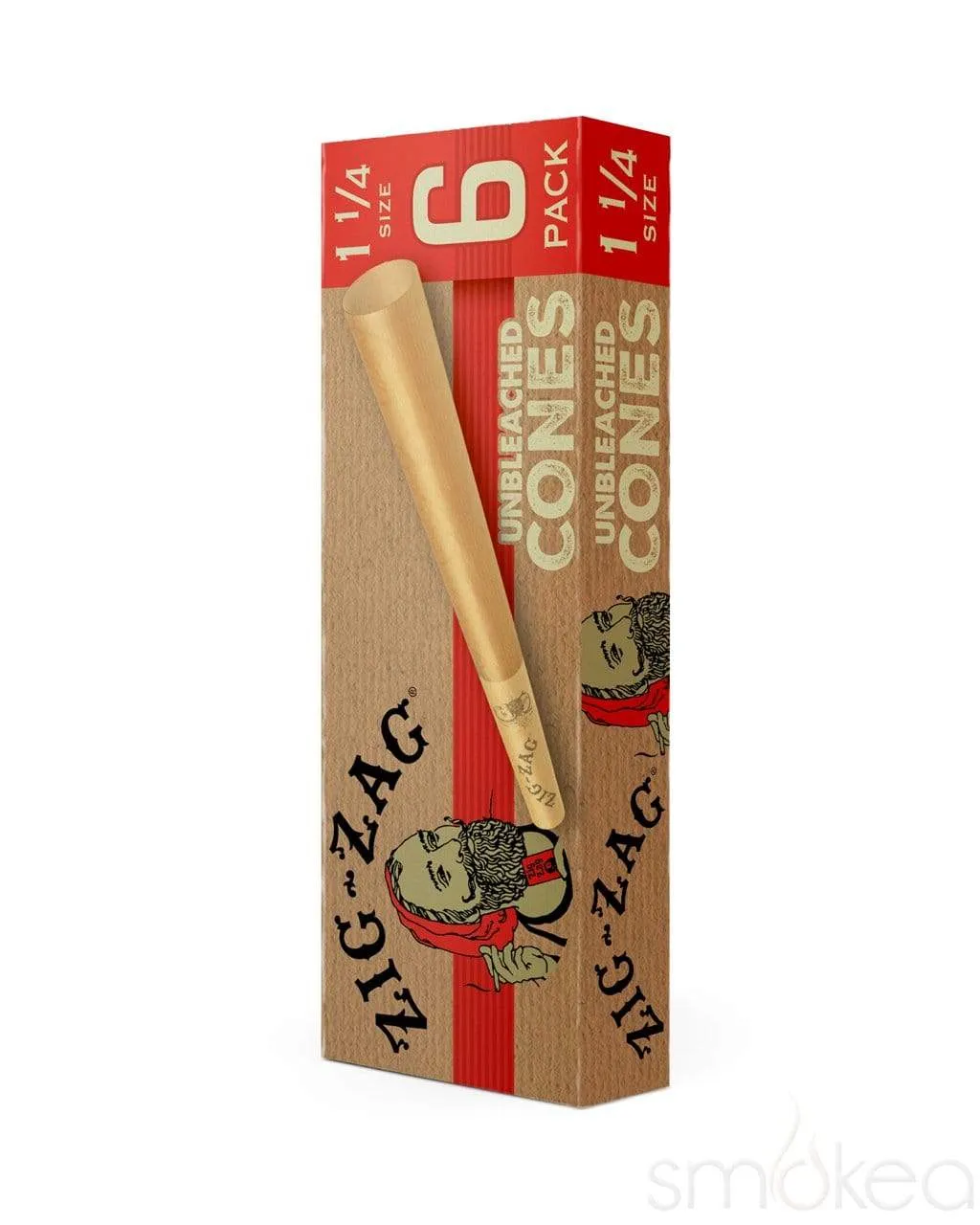 Zig Zag 1 1/4 Unbleached Paper Cones (6-Pack)