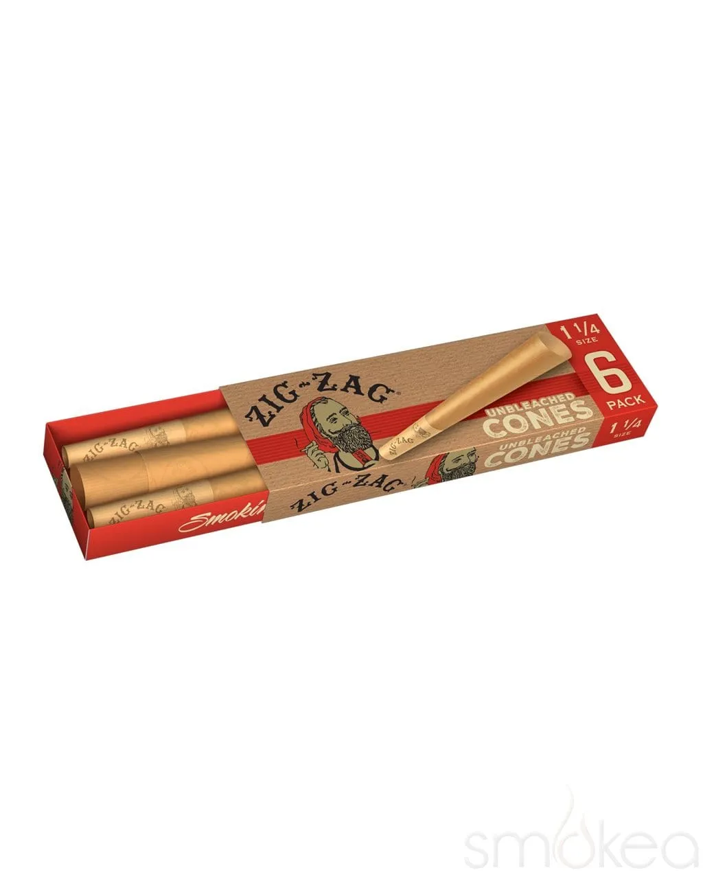 Zig Zag 1 1/4 Unbleached Paper Cones (6-Pack)